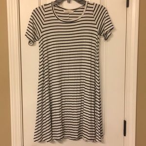 Boutique brand black/white striped dress